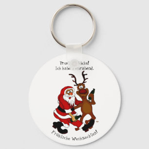 Chaveiro Papai Noel com alce - Feliz Natal