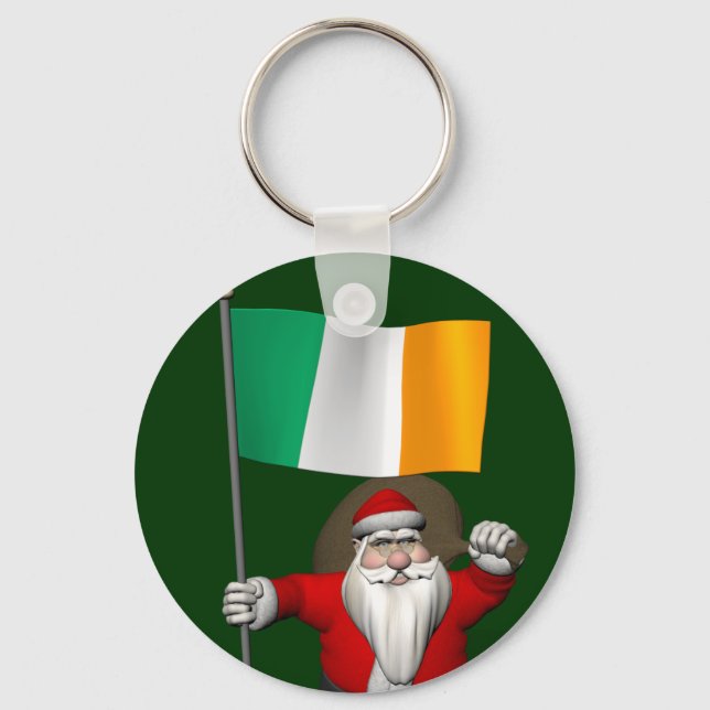 Chaveiro Papai Noel Com Alferes Da Irlanda (Frente)