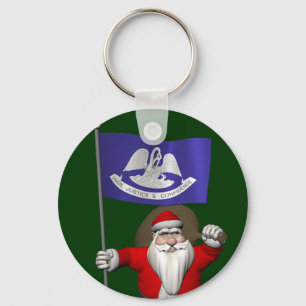 Chaveiro Papai Noel Com Alferes Da Louisiana