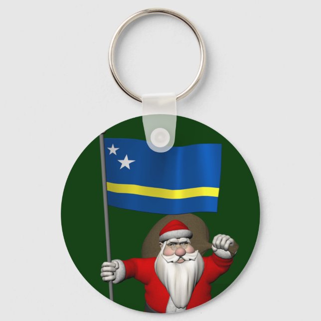 Chaveiro Papai Noel Com Alferes De Curaçau (Frente)