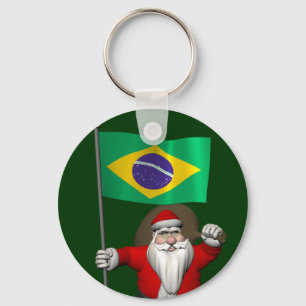 Chaveiro Papai Noel Com Alferes Do Brasil