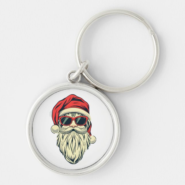 Chaveiro papai noel com óculos (Frente)