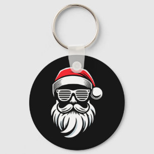 Chaveiro Papai Noel com Óculos de Sol e Barba para o Natal
