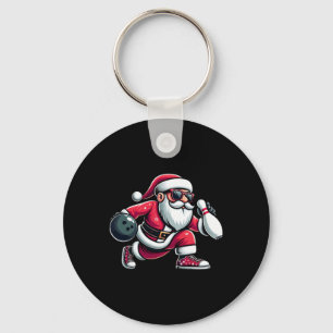Chaveiro Papai Noel De Natal Joga Uma Boliche Engraçada Boy