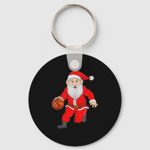 Chaveiro Papai Noel de Natal Jogando Basquete Xmas Srts Div