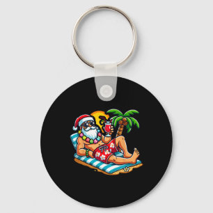 Chaveiro Papai Noel de sunga Natal em julho na praia