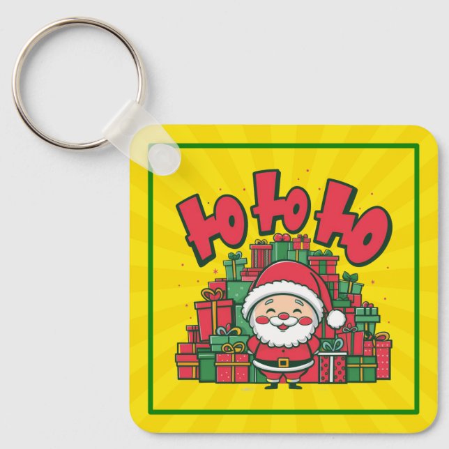 Chaveiro Papai Noel Desenho Animado Alegre Natal (Frente)