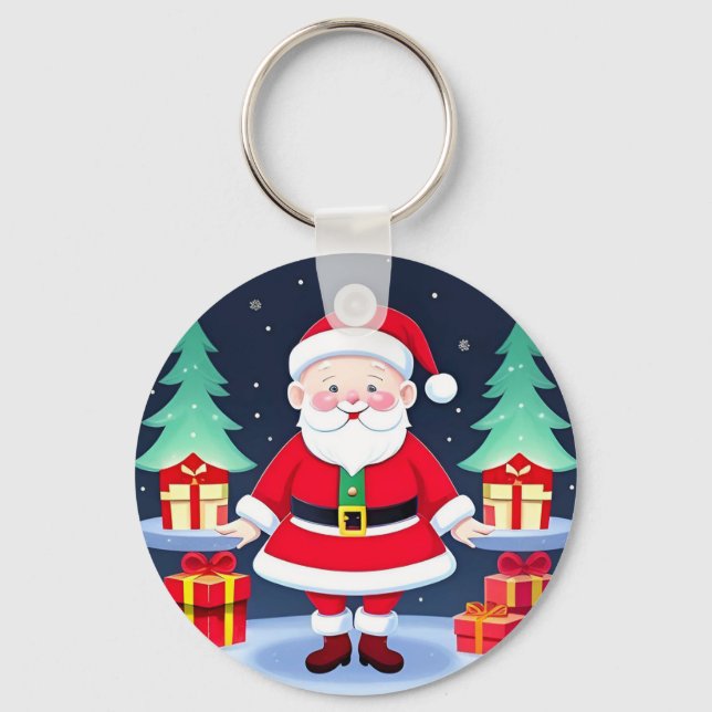 Chaveiro Papai Noel e Presentes (Frente)
