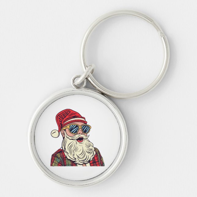 Chaveiro Papai Noel - Engraçado (Frente)