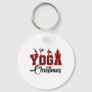 Chaveiro Papai Noel engraçado de Natal Meditando Amante de