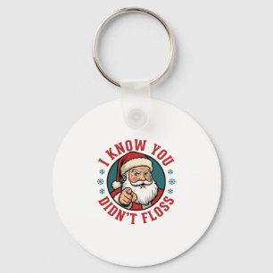 Chaveiro Papai Noel Engraçado Não Usou Fio Dental Dentista