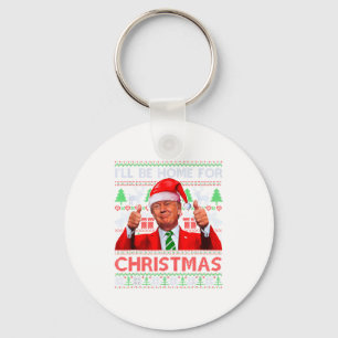 Chaveiro Papai Noel Engraçado Trump Estarei Em Casa No Nata
