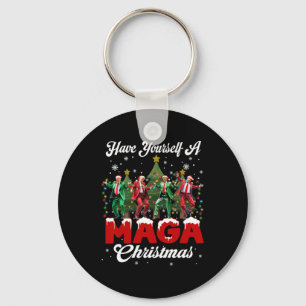 Chaveiro Papai Noel Engraçado Trump Tenha Um Merry M.a.g.a