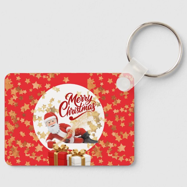 Chaveiro Papai Noel Legal Feriado de Natal 🎅 (Frente)