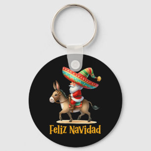 Chaveiro Papai Noel Mexicano Montado em Burro Natal Navidad