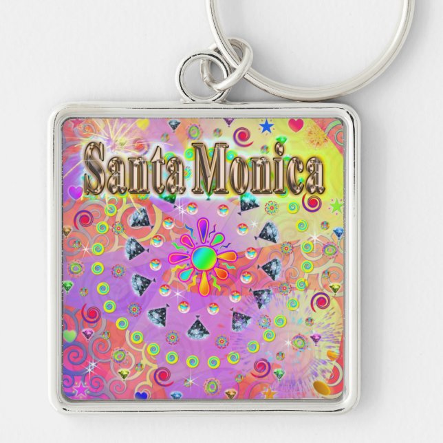 Chaveiro Papai noel Monica Lucky Ouro (Frente)