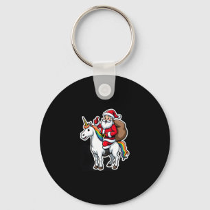 Chaveiro Papai Noel Montado em Unicórnio de Natal - Camisas