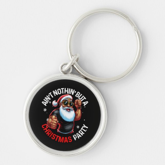 Chaveiro Papai Noel Natal afro-americano (Frente)