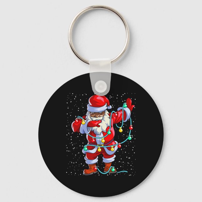Chaveiro Papai Noel Natal Negro Afro-Americano (Frente)