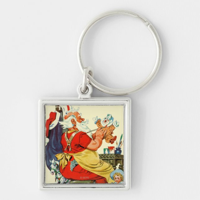 Chaveiro Papai noel no trabalho (Frente)