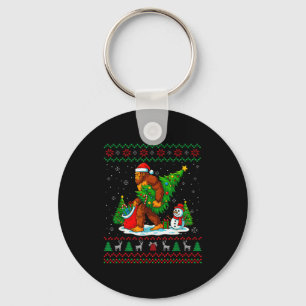 Chaveiro Papai Noel Pé Grande Árvore de Natal Feia Luz de N