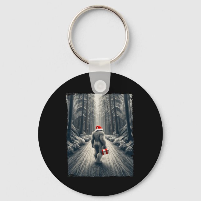 Chaveiro Papai Noel Pé Grande Natal Sasquatch Acredite  (Frente)