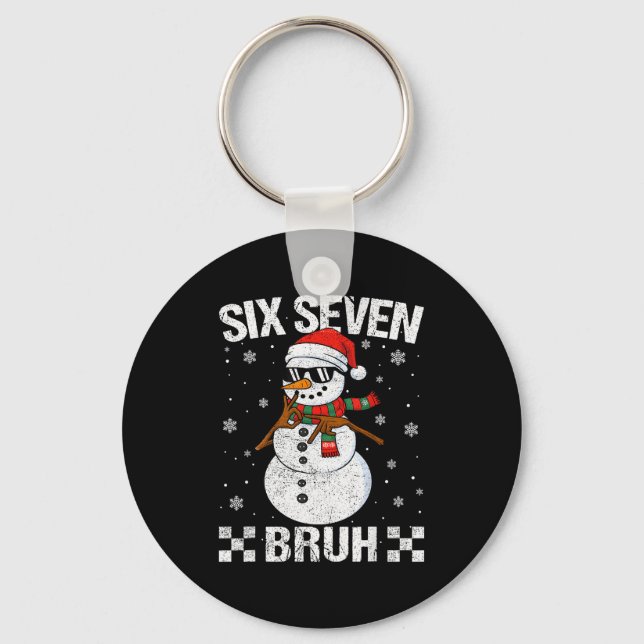 Chaveiro Papai Noel Snowman Dabbing 6 7 Meme Natal Seis Set (Frente)