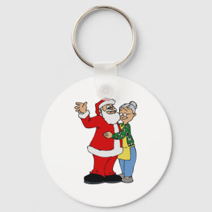 Chaveiro Papai noel & Sra. Claus