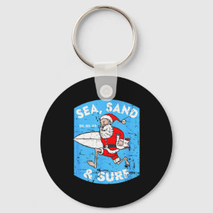 Chaveiro Papai Noel Surfista - Papai Noel de Natal Surfando