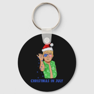 Chaveiro Papai Noel Trump engraçado Sal Natal em julho Gif