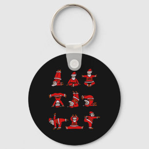 Chaveiro Papai Noel Yoga Mulheres Homens Crianças Natal Eng
