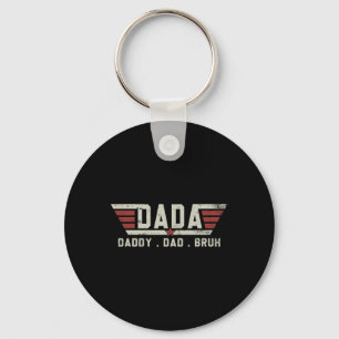 Chaveiro Papai Papá Pai Bruh Camisa Retro Vintage Engraçado