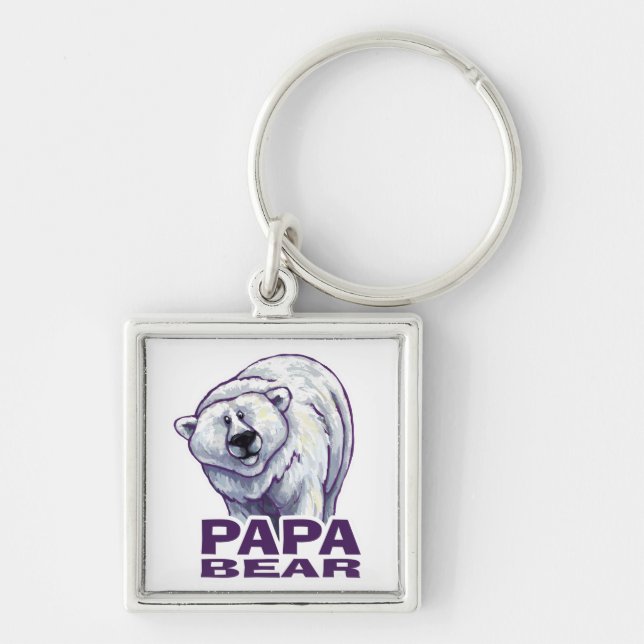 Chaveiro Papai Urso Polar (Frente)