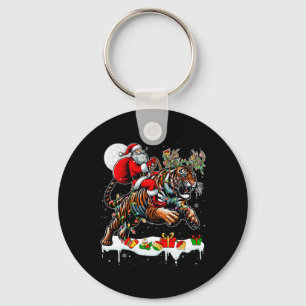 Chaveiro Papais noeis Andando Tiger Reindeer Xmas Amante de