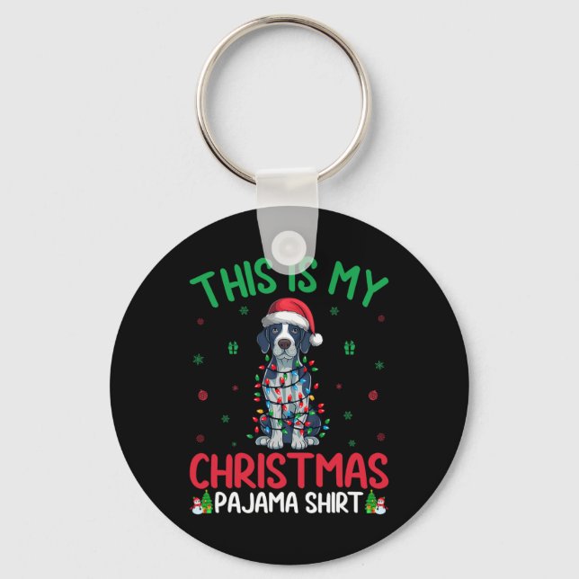 Chaveiro Papais noeis de Árvore de Natal Feias Inglês Cacho (Frente)