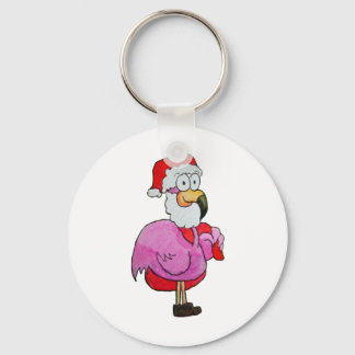 Chaveiro Papais noeis de Flamingo Rosa Whimsic W/ Toy Bag H
