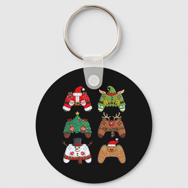 Chaveiro Papais noeis De Natal Controladores De Jogos Elf D (Frente)