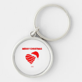 Chaveiro Papais noeis de Natal Corrente de Chave Redonda do