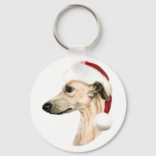 Chaveiro Papais noeis De Natal De Whippet Fawn