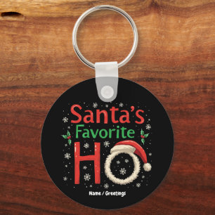 Chaveiro Papais noeis de Natal Engraçados Favoritos Ho Xmas