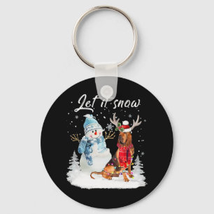 Chaveiro Papais noeis de Snowman Natal Cachorro Xmas Pajama