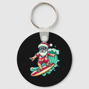 Chaveiro Papais noeis De Surfe Férias De Natal Tropicais Xm