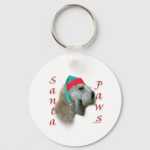 Chaveiro Papais noeis de terrier, de rodas revestidas, maci