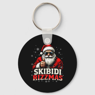 Chaveiro Papais noeis Engraçados Feriado de Natal Snowboard
