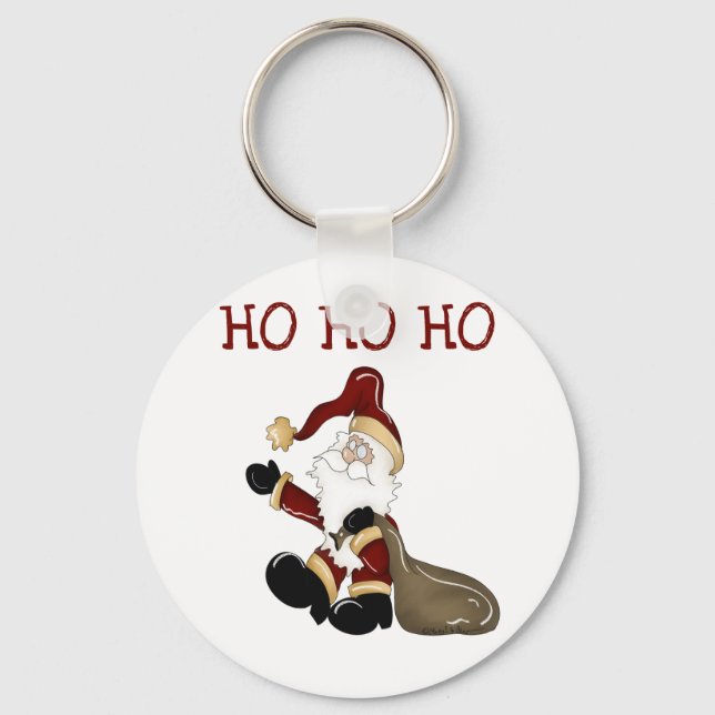 Chaveiro Papais noeis HO HO Camisetas e presentes (Frente)