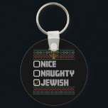 Chaveiro Papais noeis judeus adoráveis Hanukkah Natal feio<br><div class="desc">Papais noeis judeus adoráveis Hanukkah Natal feio</div>