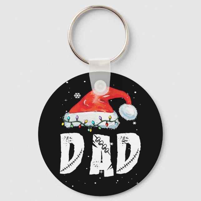 Chaveiro Papais noeis pais Família de Natal Correspondendo  (Frente)