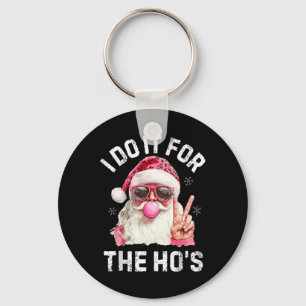 Chaveiro Papais noeis Retro Bolhas de Natal Brilhando Papai