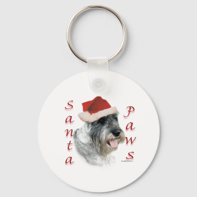 Chaveiro Papais noeis Schnauzer Standard (Frente)