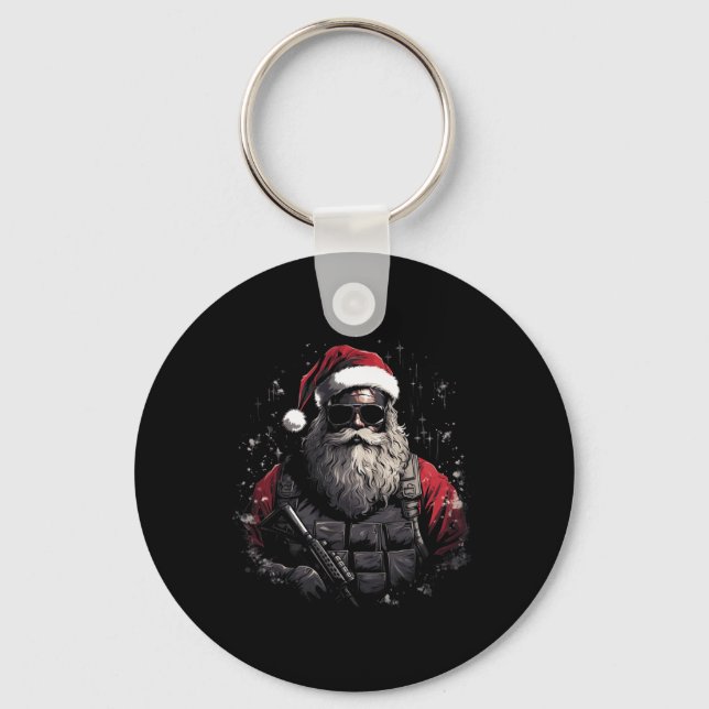Chaveiro Papais noeis táticos de Natal Ideia do presente de (Frente)
